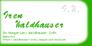 iren waldhauser business card