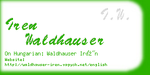 iren waldhauser business card